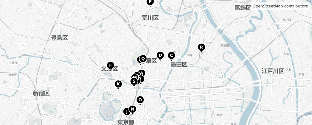 Map of Taitō