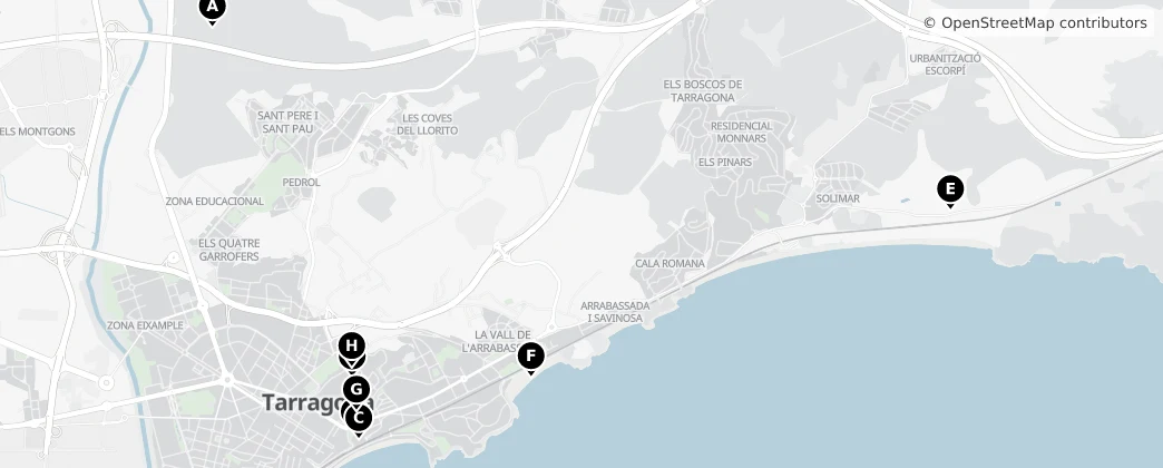 Map of Tarragona