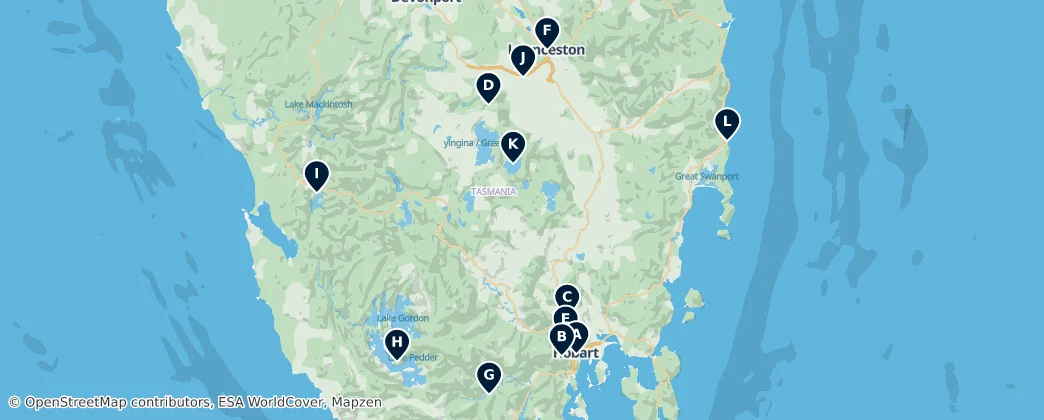 Map of Tasmania