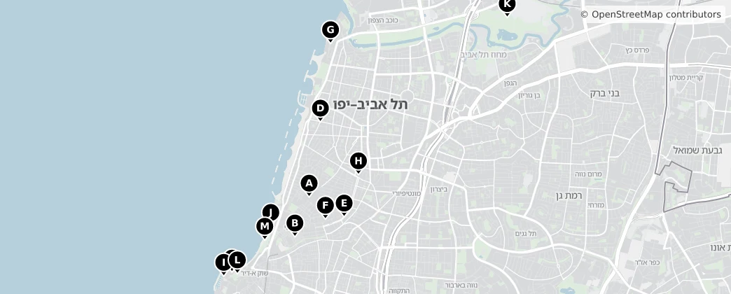 Map of Tel Aviv