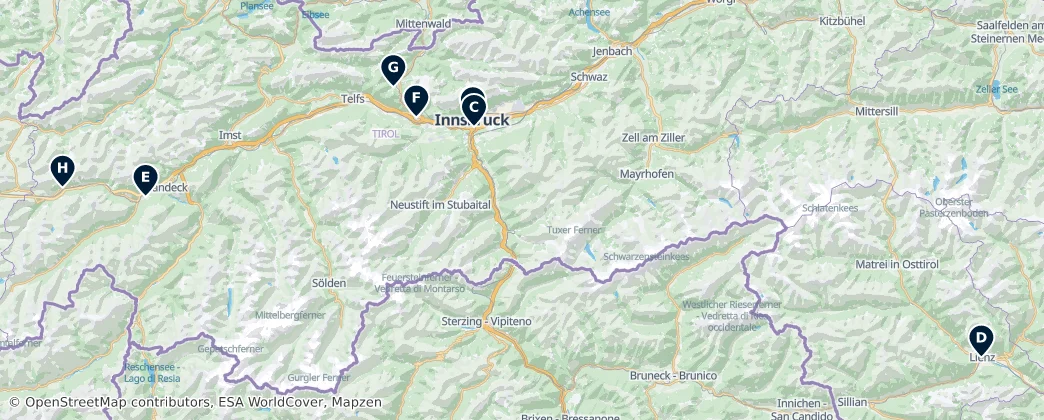 Map of Tirol