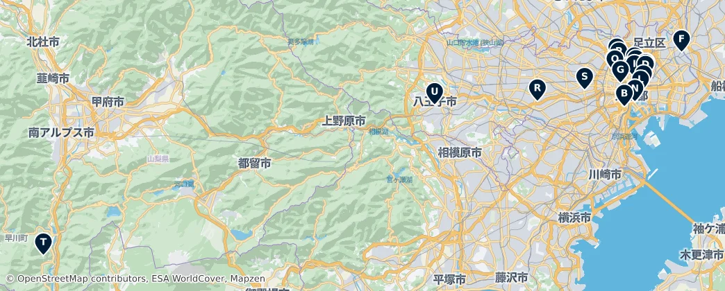 Map of Tokio
