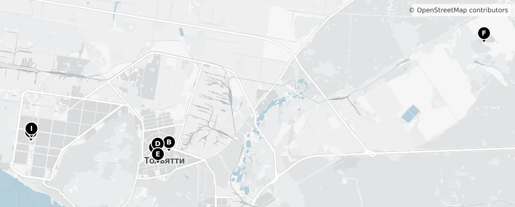 Map of Toliatti