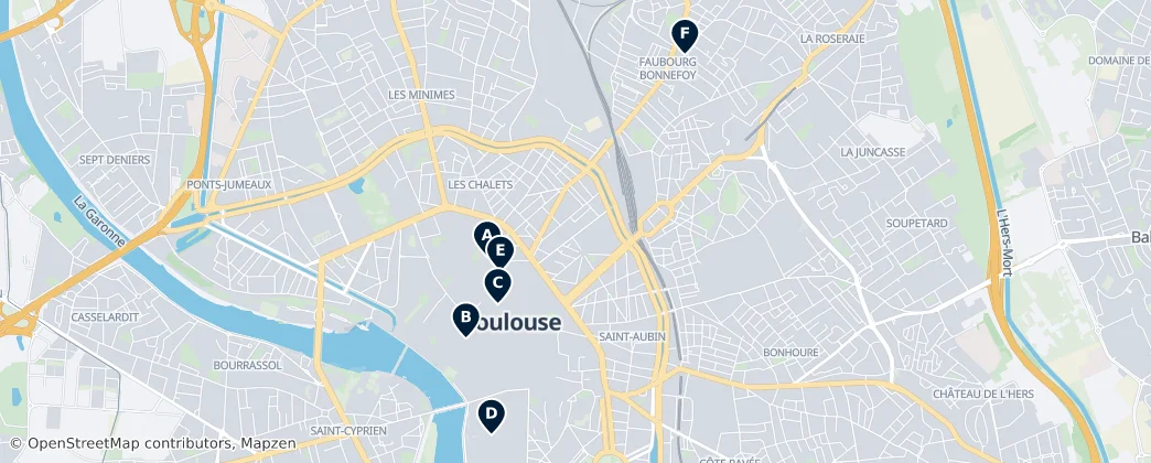 Map of Tolosa