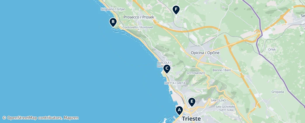 Map of Trieste