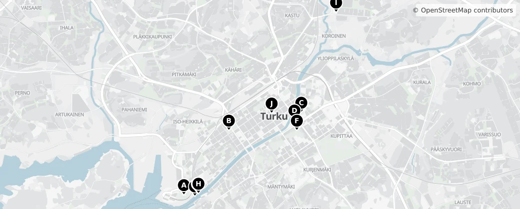 Map of Turku