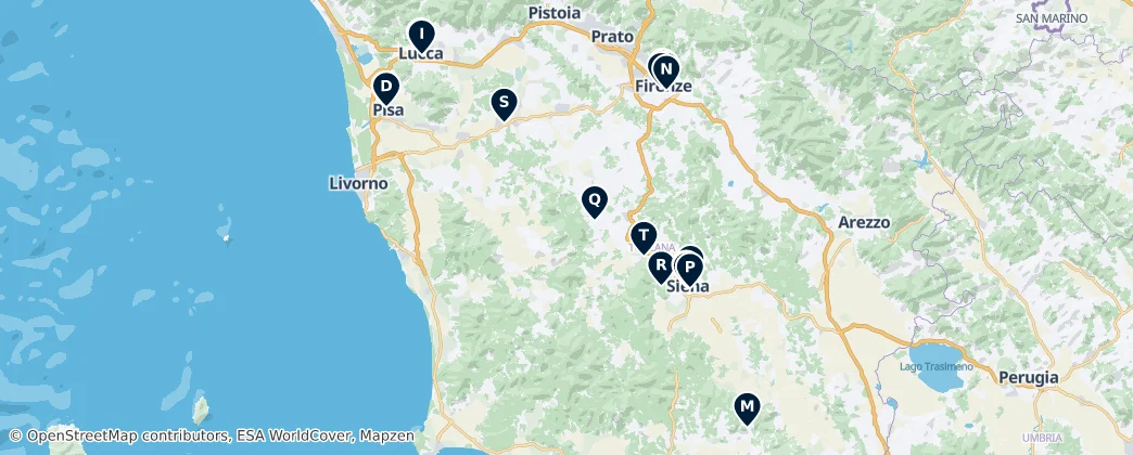 Map of Toscana