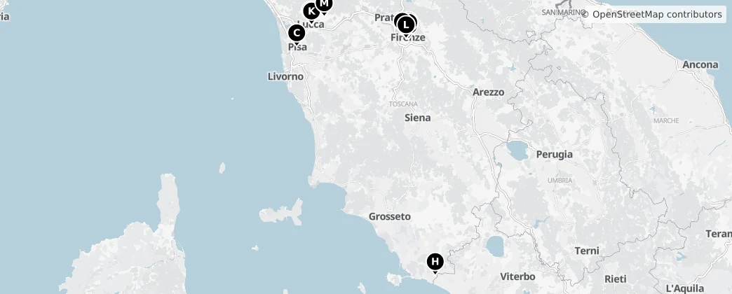 Map of Toscana