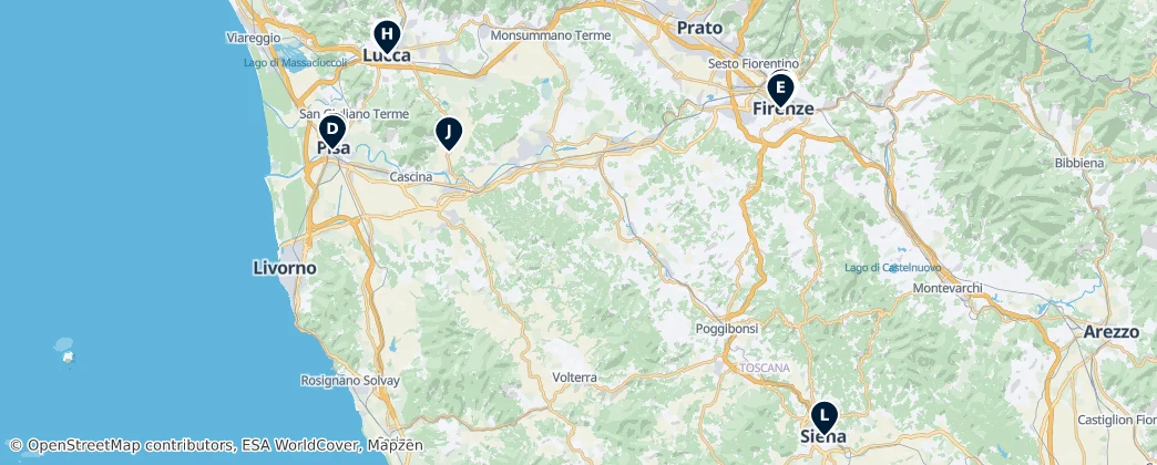Map of Toscana