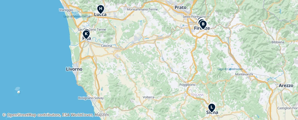 Map of Toscana