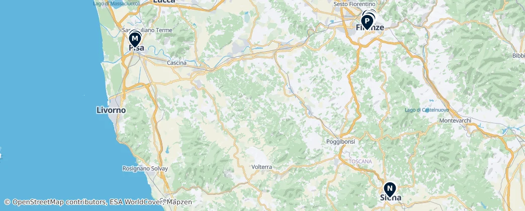 Map of Toscana