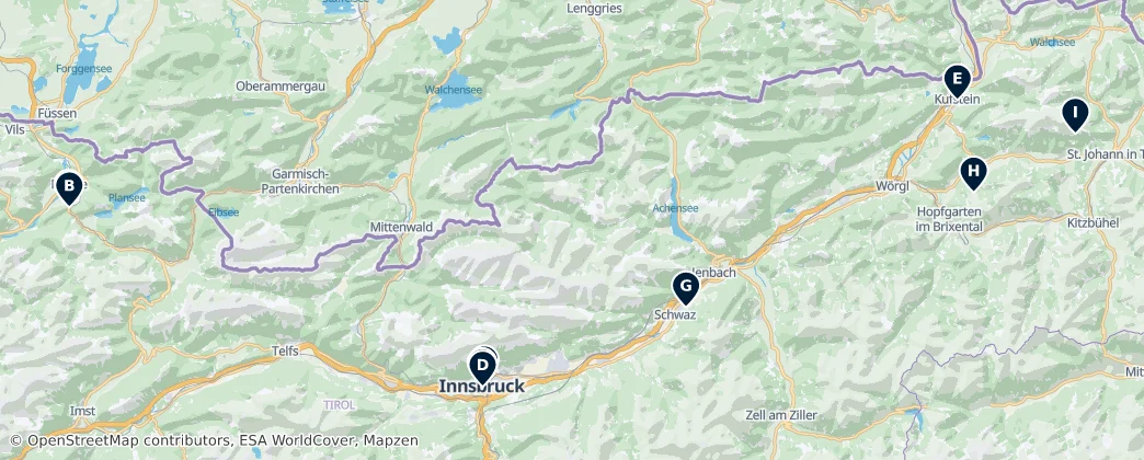 Map of Tirol