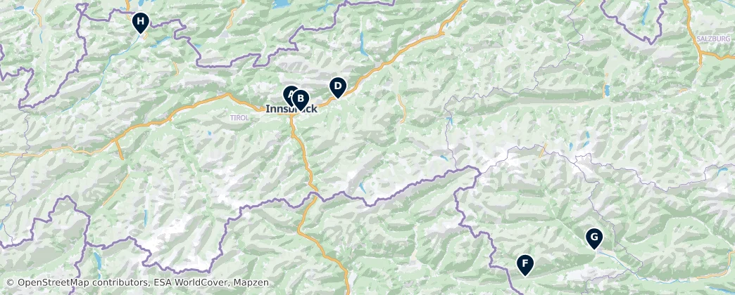 Map of Tirol