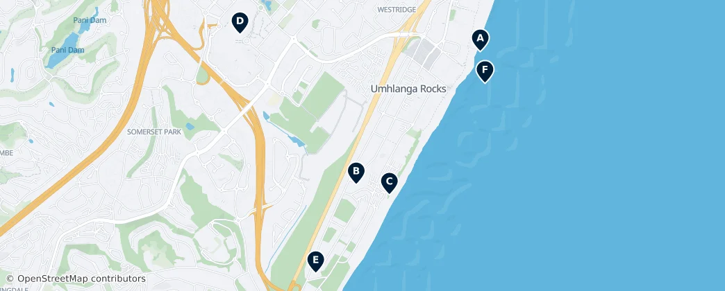 Map of Umhlanga
