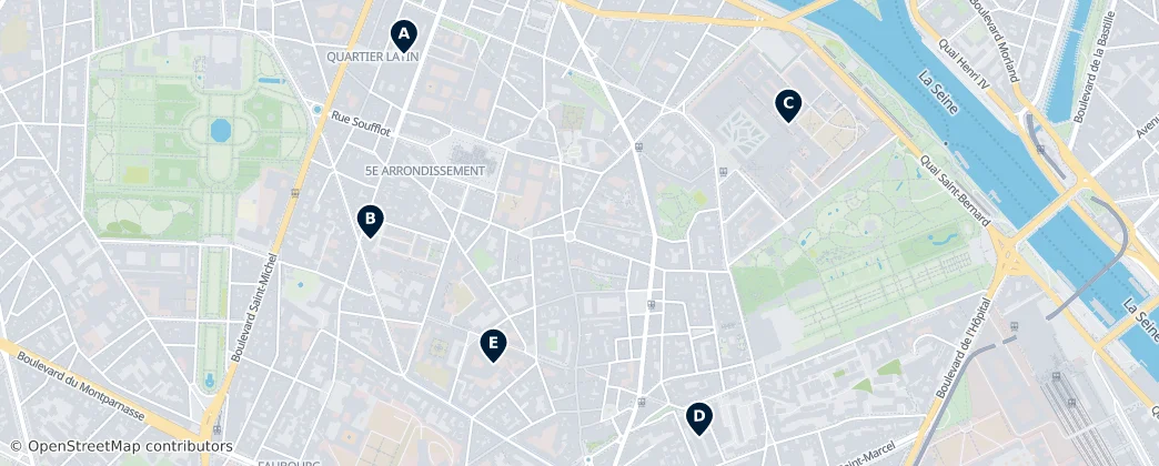Map of V Distrito de París