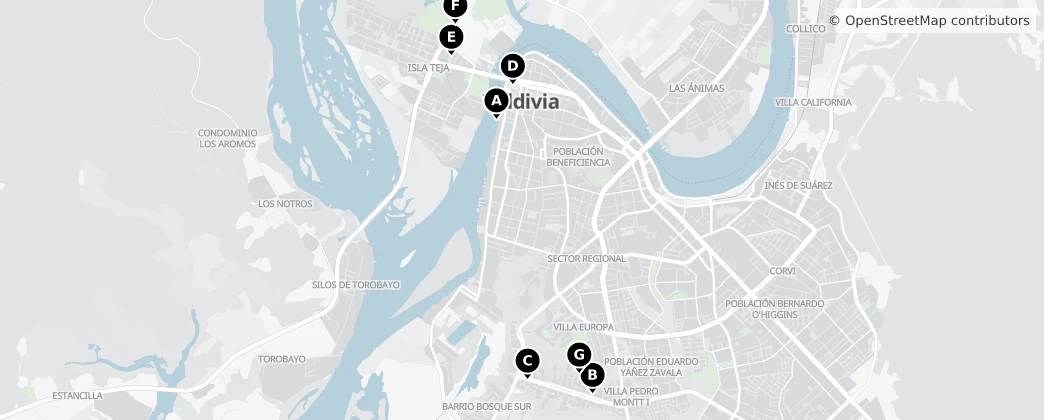 Map of Valdivia