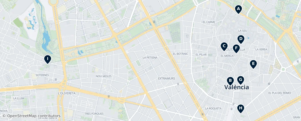 Map of Valencia