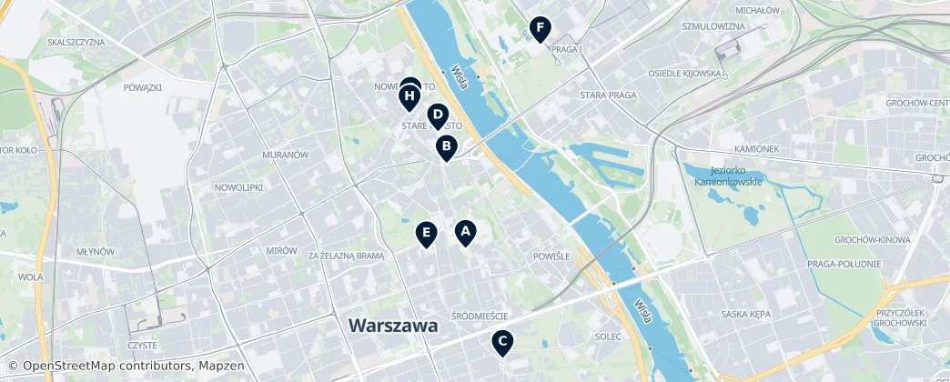 Map of Varsovia