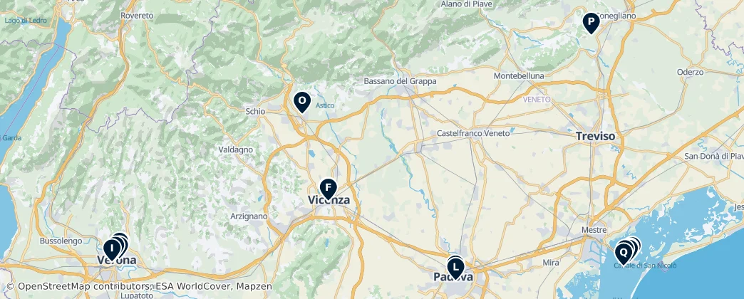 Map of Véneto