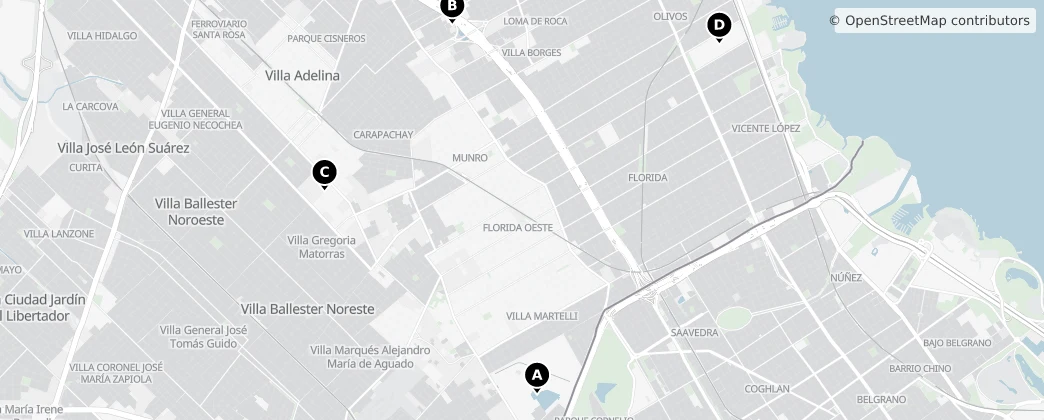 Map of Vicente López