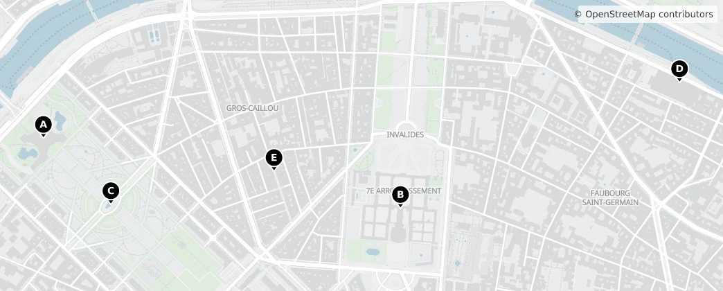 Map of VII Distrito de París