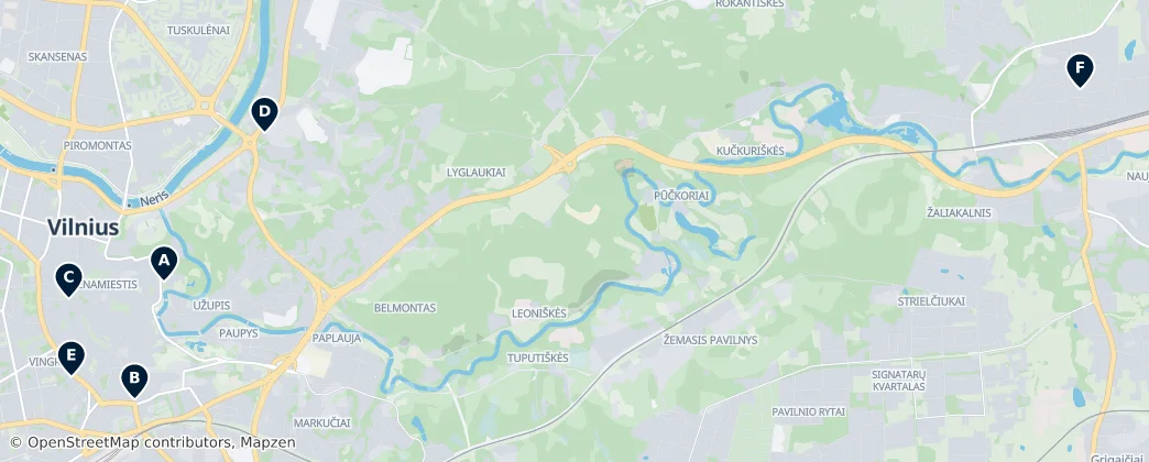 Map of Vilnius
