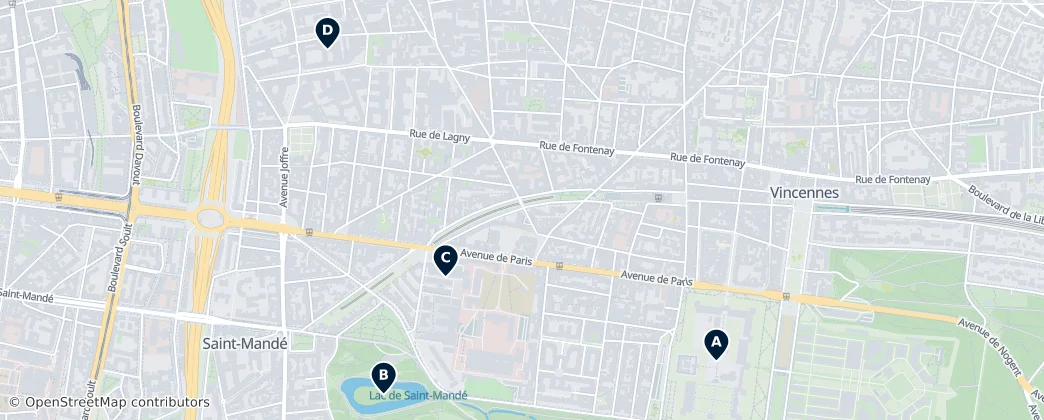 Map of Vincennes