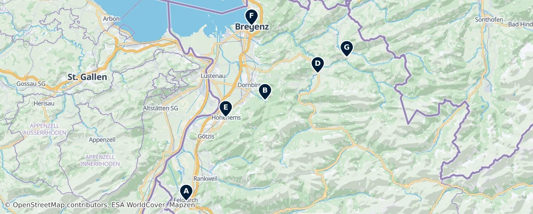 Map of Vorarlberg