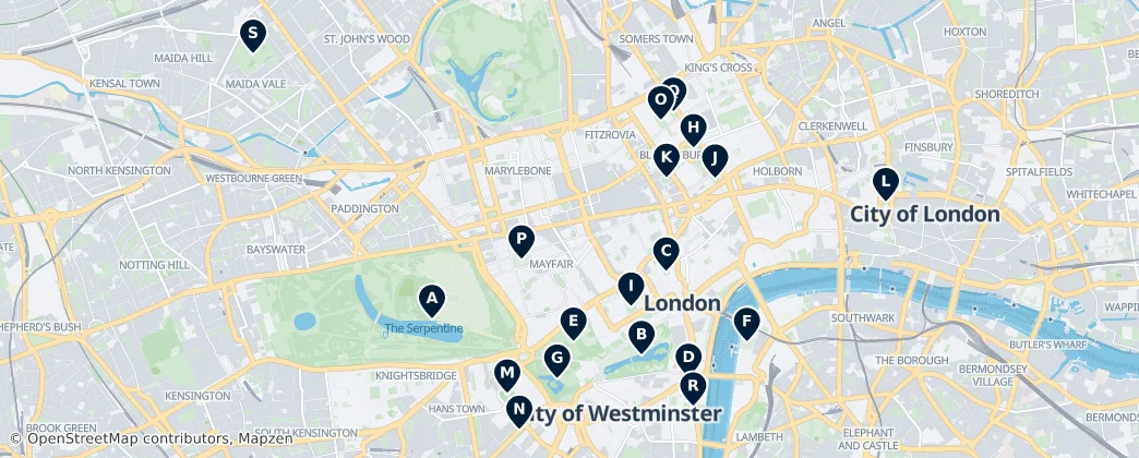 Map of Ciudad de Westminster