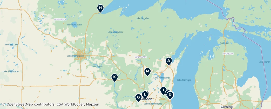 Map of Wisconsin