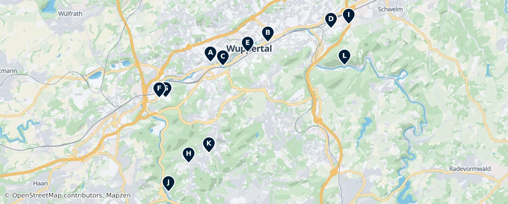 Map of Wuppertal