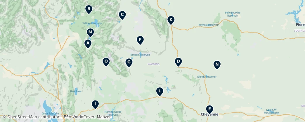 Map of Wyoming