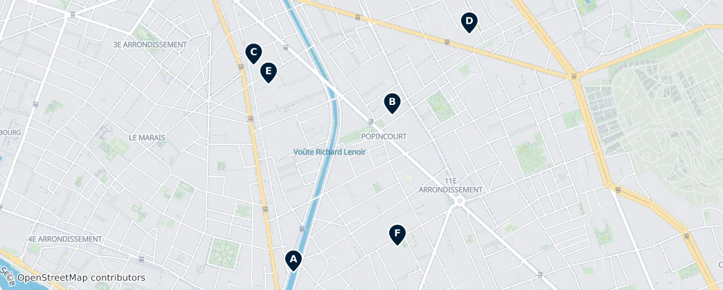 Map of XI Distrito de París