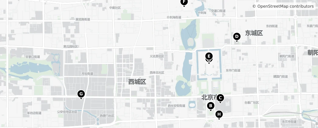 Map of Xicheng