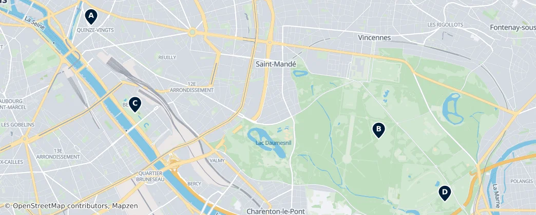 Map of XII Distrito de París