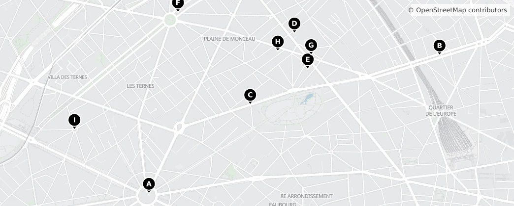 Map of XVII Distrito de París