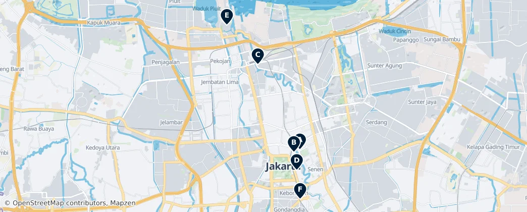 Map of Yakarta