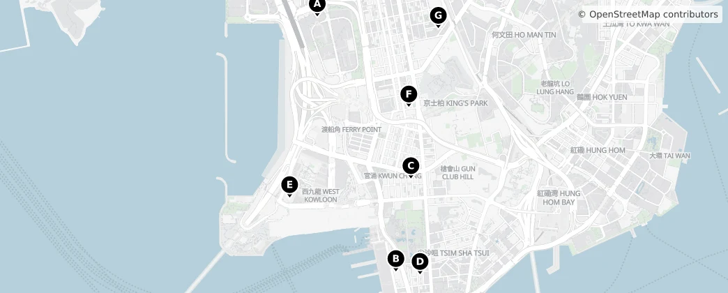 Map of Yau Tsim Mong