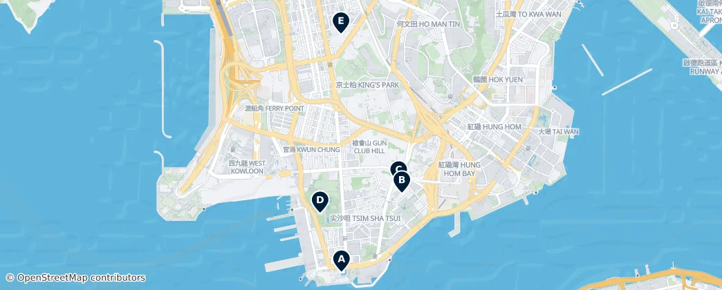 Map of Yau Tsim Mong