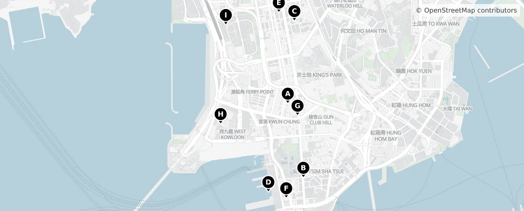 Map of Yau Tsim Mong