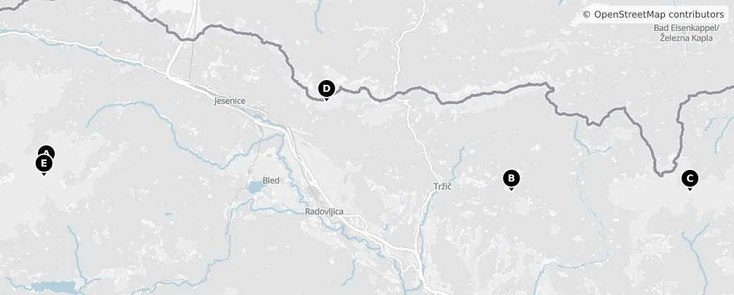 Map of Western Slovenia