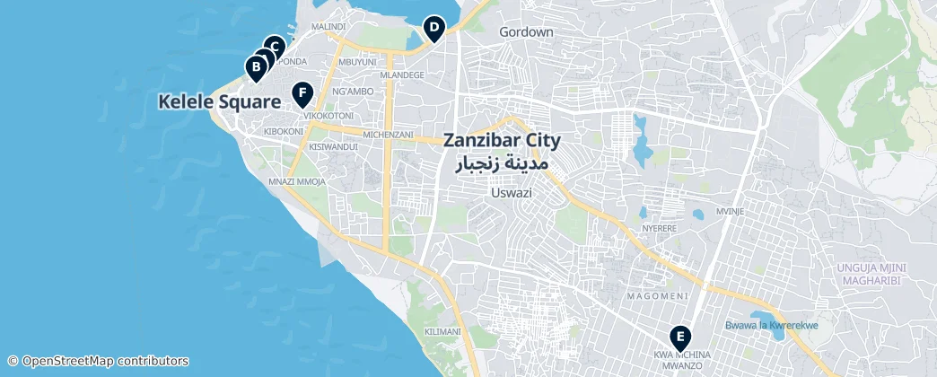 Map of Zanzíbar
