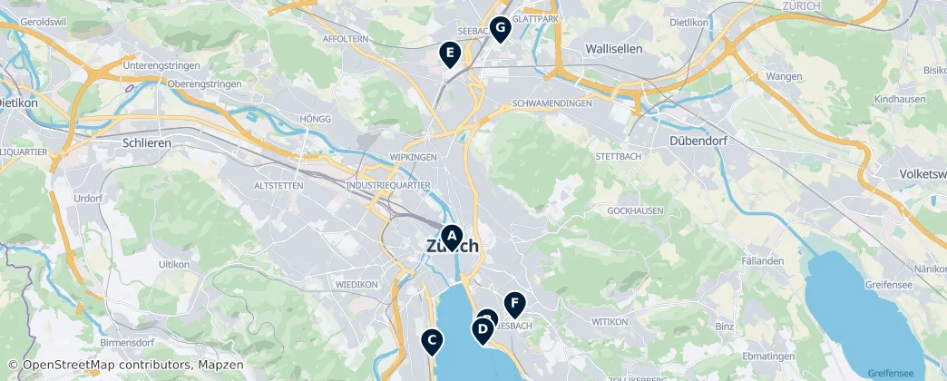 Map of Zúrich