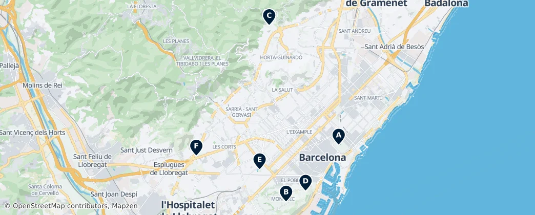 Map of Catalonia