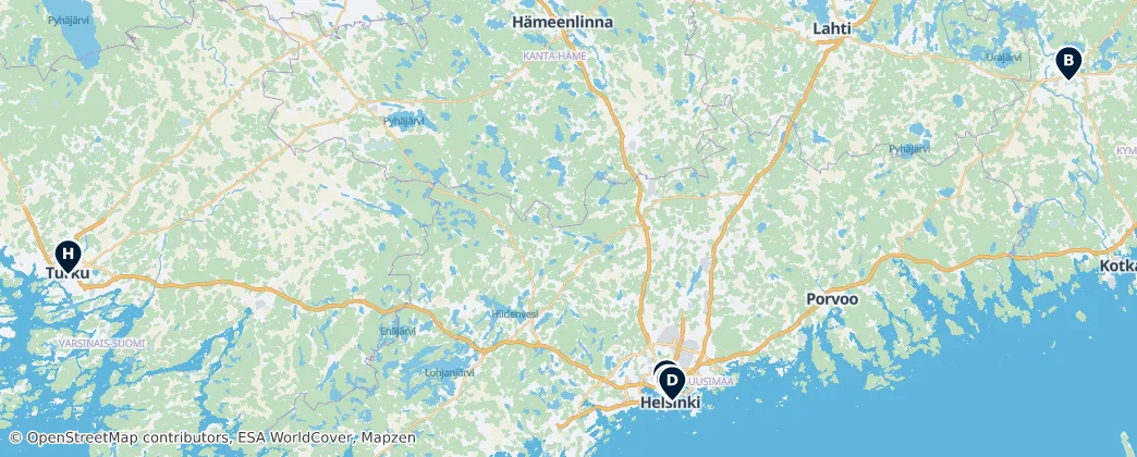 Map of Finland