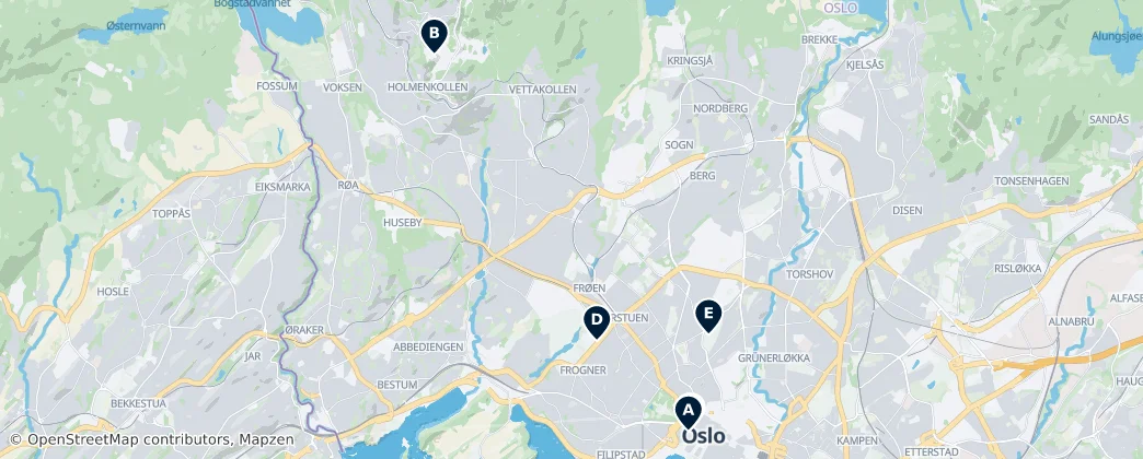 Map of Oslo