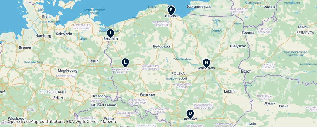 Map of Poland