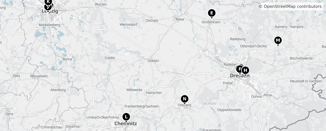 Map of Saxony