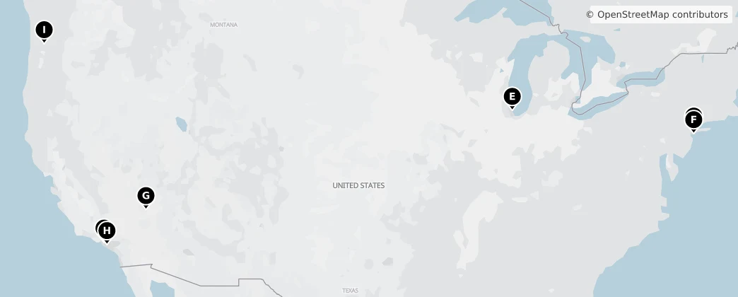 Map of United States of America