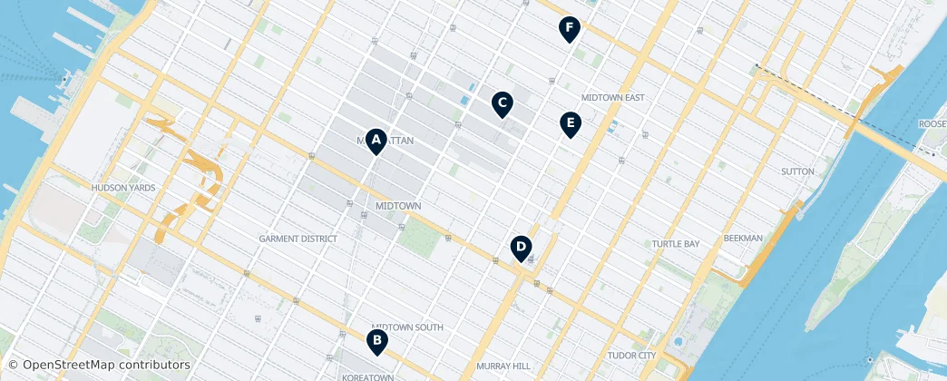 Map of Manhattan Community Board 5